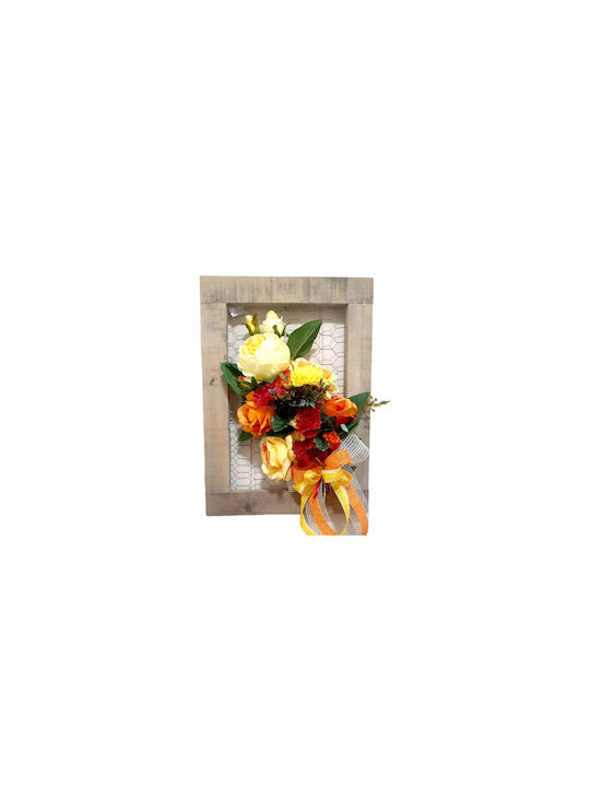 Ambalaz Wreath from Artificial Plants Orange 45cm 1pcs