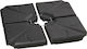 Outsunny Stand de umbrelă din Plastic Negru 103x103x8.3cm 4buc