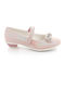 Kids Leather Ballerinas Doroty with Hoop & Loop Closure Pink