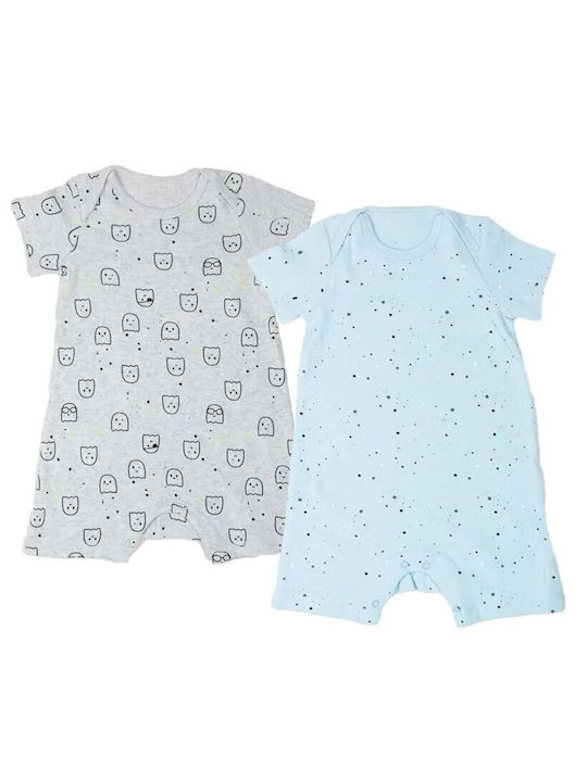 Mother's Choice Baby Bodysuit Set Short-Sleeved Gray