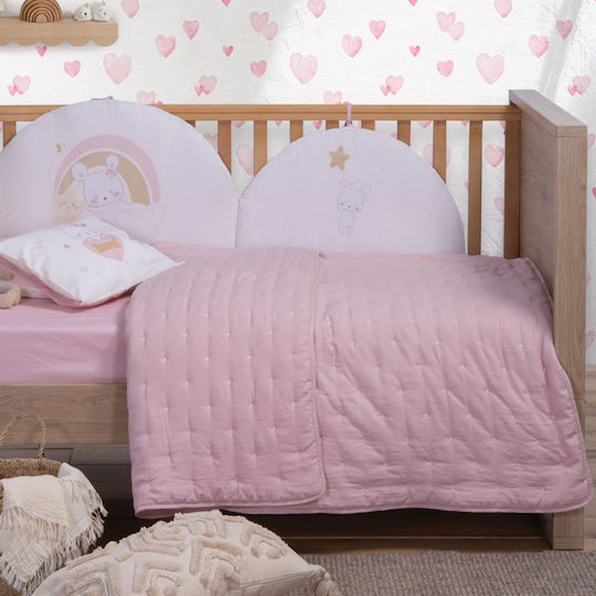 Nef-Nef Homeware Shy Pink Бебешка кувертюра Микрофибър Shy Pink 80x110см