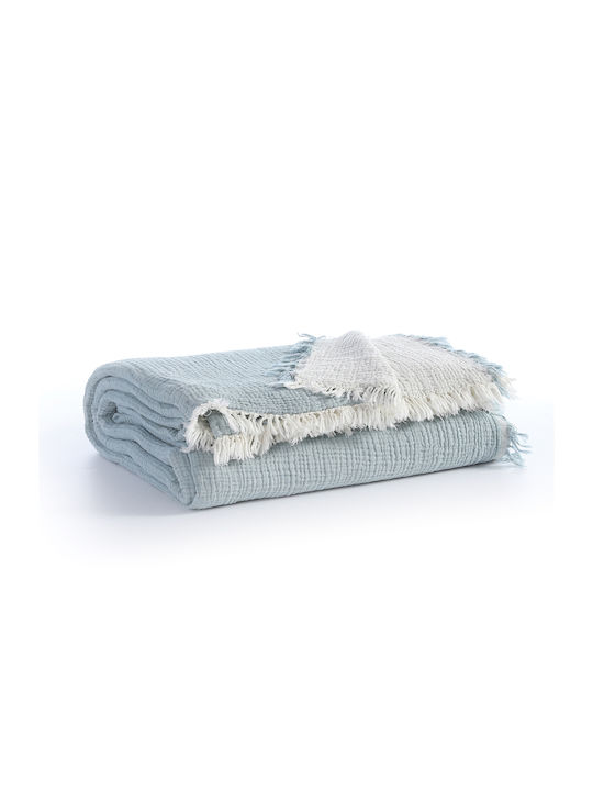 Nef-Nef Homeware Blanket Cot Apollo Cotton Blue...
