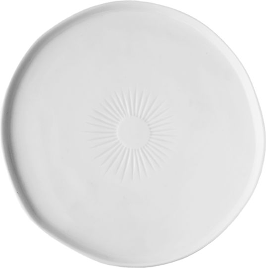 Raeder Round Porcelain Decorative Platter White 20x20x1cm