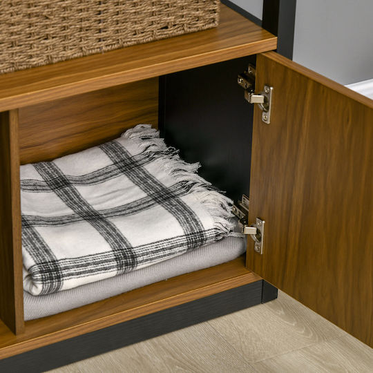 Bookcase Brown and Black 76.5x30x150cm
