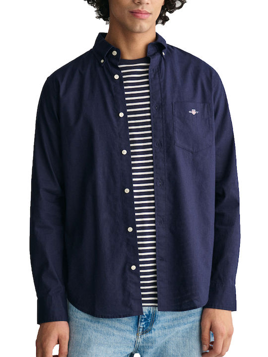 Gant Herrenhemd Baumwolle Evening Blue