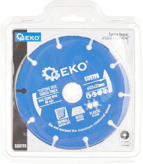 Geko G00198 Cutting Disc Wood Hole Diameter 125mm 1pcs