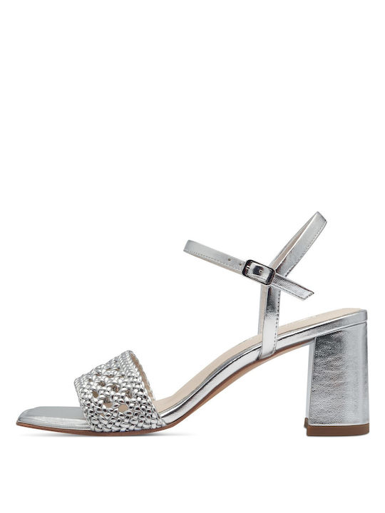 Tamaris Дамски сандали в сребърен Цвят