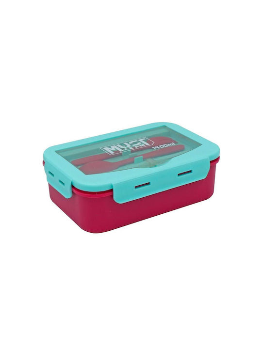 Διακάκης Microwave Plastic Lunch Box Cyano-Fuchsia 1400ml