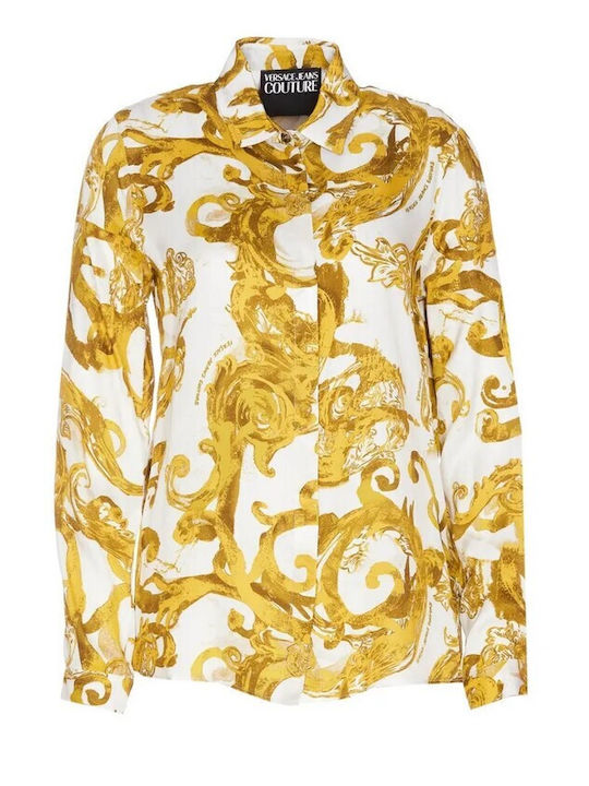 Versace Women's Long Sleeve Shirt Yellow