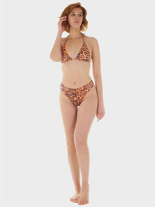 G Secret Bikini Set Triangle Top & Slip Bottom Orange