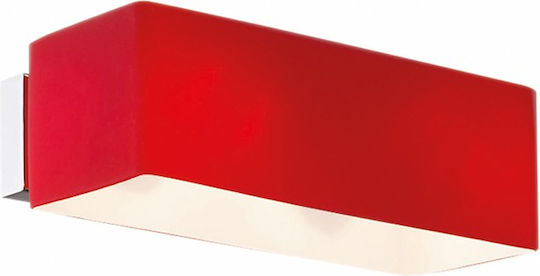 Ideal Lux Box Ap2 Modern Lamp Wall with Socket G9 Red