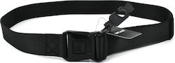 Business Fabric Belt 125×3.8cm Metallic Clip Mcan J-160 - Black