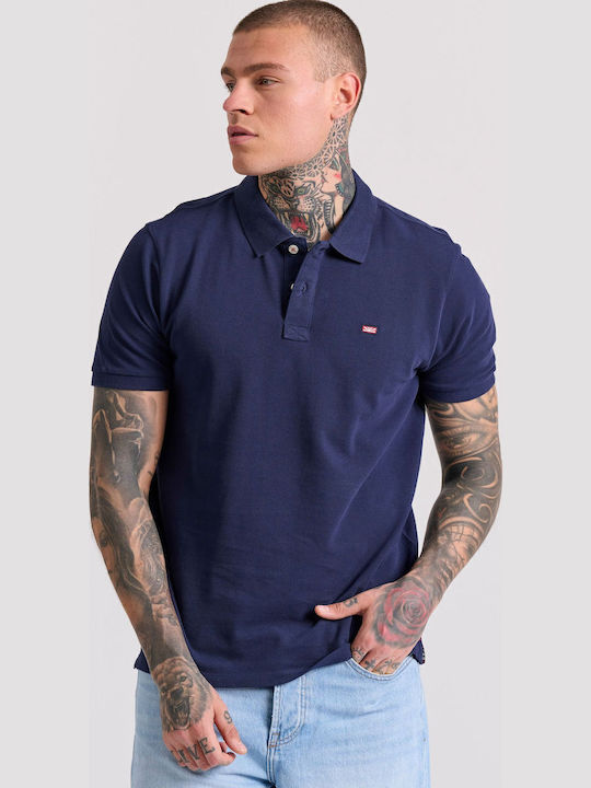Funky Buddha Polo Short Sleeve Blouse Navy