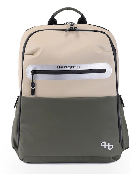 Hedgren Backpack Αδιάβροχο 17.36lt Μπεζ/Λαδί