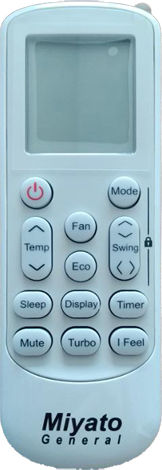 Miyato Air Conditioner Remote Control