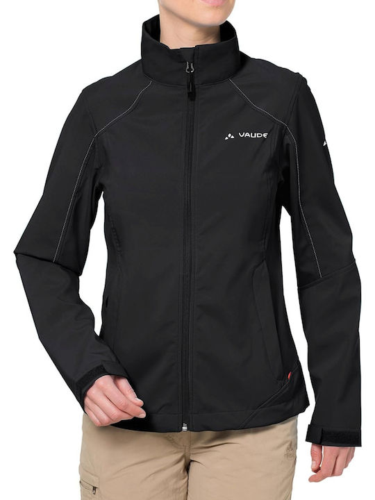Vaude Women's Hiking Short Sports Softshell Jacket Waterproof and Windproof for Winter Black