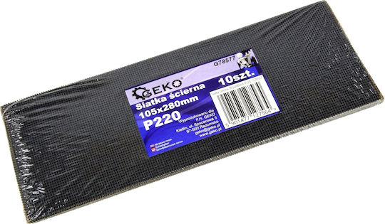 Geko Sandpaper Κ220 / K220 105x280mm Set 10pcs
