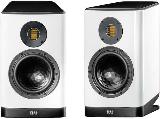 Elac Vela BS 404.2 Ζεύγος Ηχείων Hi-Fi Βιβλιοθήκης 80W 2 Δρόμων Π27.6xΒ33.2xΥ41.2εκ. High Gloss White
