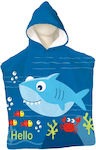 Tatu Moyo Kinder Strandponcho Hai Blau