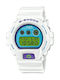 Casio G-shock Digital Herrenuhr 50mm Batterie mit Weiß Kautschukarmband