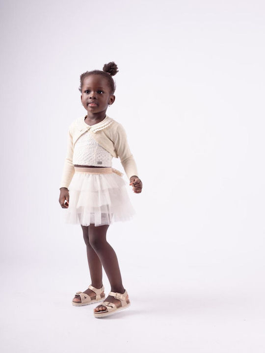 Evita Kids' Set with Skirt Summer 2pcs Beige Pr...