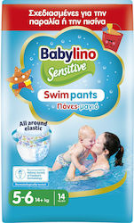 Babylino Scutece de înot Sensitive Nr. 5+ pentru 14+ kgkg 14buc