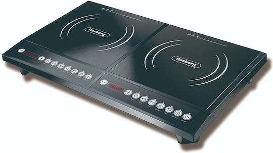 Rosberg Countertop Burner Induktion Double Schwarz