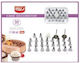 Διακόσμηση Τούρτας Set Konditorei Spritzbeutel Metallisch 16cm 30Stück