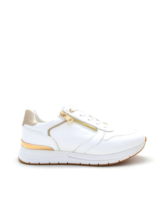 Seven Γυναικεία Sneakers White / Lt.gold