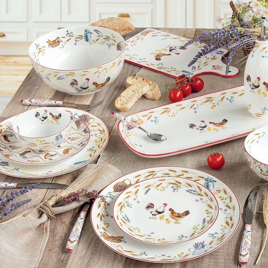 Easy-Life Platou de Servire Oval din Porțelan 35x15buc 1buc