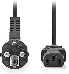 Nedis Cegl10000bk30 Καλώδιο Τροφοδοσίας Schuko Αρς Γωνία 90° Iec-320-c13 Θηλ 3.00m Καλώδιο Τροφοδοσίας Schuko Αρς