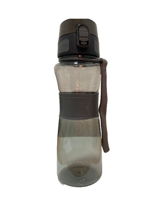 Excellent Houseware Bottle Water Plastic with Screw Cap Black 900ml