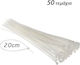 Tie Wrap Cable Tie Wrap Set 20cm 50pcs Transparent
