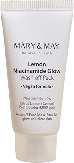 Mary & May Lemon Niacinamide Glow Wash Off Face Mask 30gr
