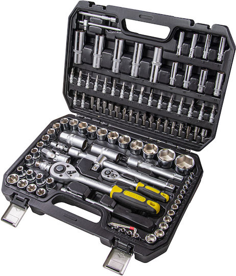 Topmaster Set de chei tubulare și clichet 1\4" & 1\2" 108buc