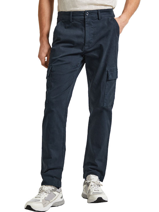 Pepe Jeans Pantaloni pentru bărbați Cargo cu Croială Slim Albastru