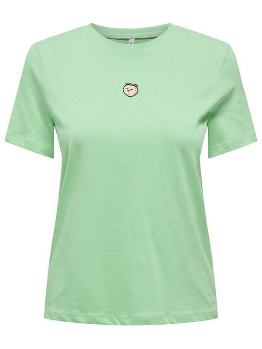 Only Life Γυναικείο Αθλητικό T-shirt Πράσινο