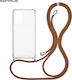 Sonique Back Cover Silicone with Strap Brown (R...