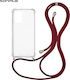 Sonique Back Cover Silicone with Strap Burgundy...