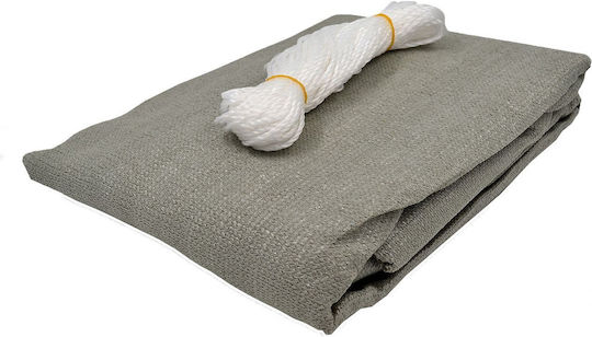 Sidirela Rectangular Shade Sail Gray With Hoops 0.75x6m