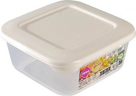 Hega Hogar Cutie pentru Mâncare Plastic Alb 600ml 1buc