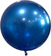 32" Chrome Balloon Blue Balloon