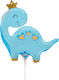 14" Mini Form Ballon Blau Dino