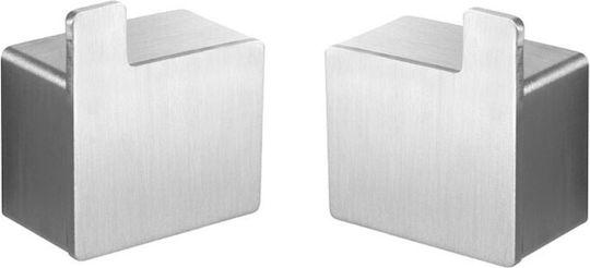 Kapitan Άγκιστρο Μπάνιου Μονό με Βίδες ​5.5x5.5cm Inox Γκρι