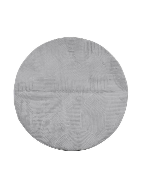 vidaXL Rug Round Grey