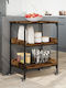 vidaXL Kitchen Trolley Wooden Brown 60x41x80.5cm
