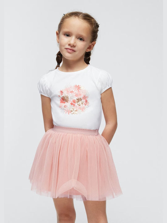 Mayoral Kids Set with Skirt Summer 2pcs Nude