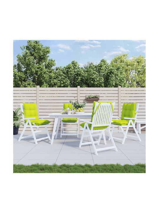 vidaXL Waterproof Garden Chair Cushion Green 4pcs 50x100cm.