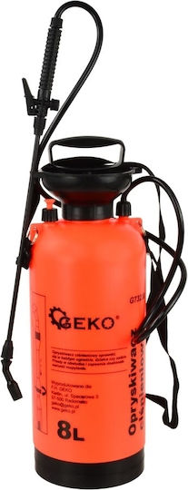 Geko Ψεκαστήρας Προπιέσεως με Χωρητικότητα 8lt σε Πορτοκαλί χρώμα