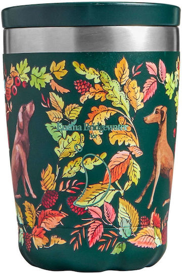 Chilly's Coffee Cup Emma Bridgewater Ποτήρι Θερμός Ανοξείδωτο BPA Free 340ml chillys Πράσινο με Καλαμάκι